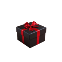 AI generated Gift box with ribbon on transparent background png