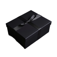 AI generated Gift box with ribbon on transparent background png