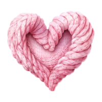 AI generated Pink Heart Shaped Yarn. AI Generated Image png