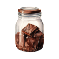 ai gegenereerd pot van chocola met deksel. ai gegenereerd beeld png