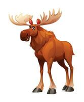 Moose cartoon illustration isolated on white background vector