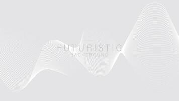 White Futuristic abstract background with waves Line texture. Suitable for banners, wallpapers, presentations, posters. Vector illustration