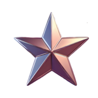 AI generated Favorite Star Icon symbol 3d isolated on transparent background png