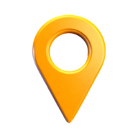 AI generated Location Icon Symbol 3d isolated on transparent background png