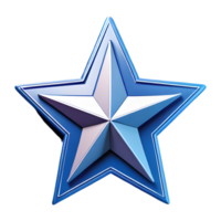 AI generated Favorite Star Icon symbol 3d isolated on transparent background png