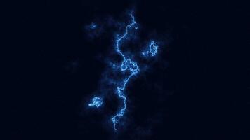 Cartoon thunder flash element pack. Energy or lightning strike element motion graphics on dark background. Loop animation. video