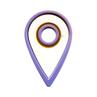 AI generated Location Icon Symbol 3d isolated on transparent background png