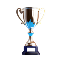 AI generated Trophy Award Cup 3d isolated on transparent background png