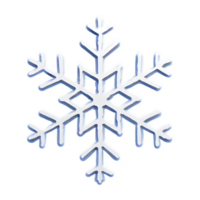 AI generated Snowflake Icon symbol 3d isolated on transparent background png