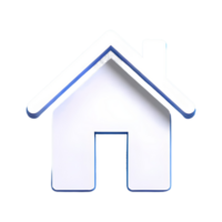 AI generated Home icon Symbol 3d isolated on transparent background png