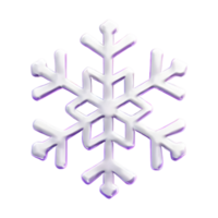 AI generated Snowflake Icon symbol 3d isolated on transparent background png