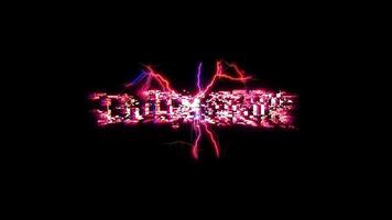 System Error text pink neon abstract lightning glitch text video
