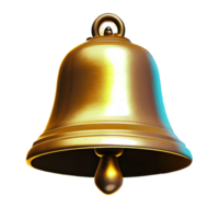 AI generated Ringing Bell Icon symbol 3d isolated on transparent background png