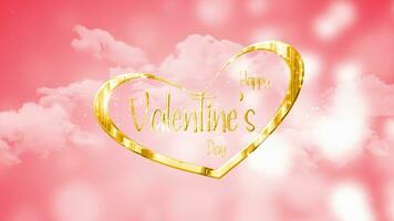 Happy Valentines day abstract cinematic title background video