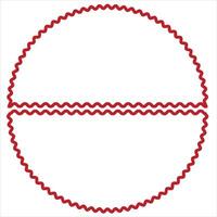 Zig zag edge circle shape collection. Jagged circle elements set. Black graphic design elements for decoration, banner, poster, template, sticker, badge. Vector