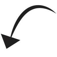 negrita flecha firmar recopilación, conjunto de negro flechas iconos, aislado en blanco antecedentes vector