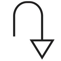 Bold arrow sign collection, set of black arrows icons, isolated on white background vector