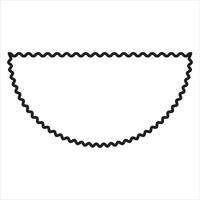 Zig zag edge circle shape collection. Jagged circle elements set. Black graphic design elements for decoration, banner, poster, template, sticker, badge. Vector