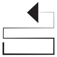 flecha largo icono blanco flechas infografía ilustración dirección símbolo puntero logo arriba firmar aislado variaciones vector