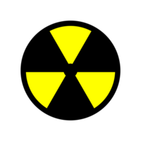 radiation danger signe. symbole de radioactif menace alerte png