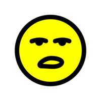 annoyed emoji face flat style png