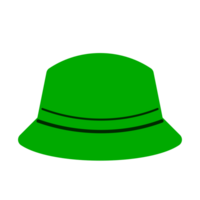 green bucket hat isolated png