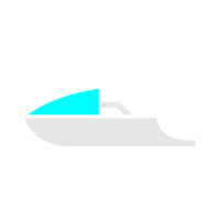 Luxurious fast motor boat sailing. png