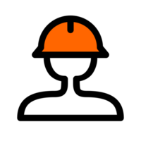 miner with orange helmet avatar emoji png