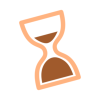 Vintage transparent hourglass watch countdown png