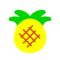 un entier ananas avec vert feuilles illustration png