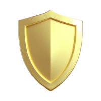 AI generated Power Shield Icon symbol 3d isolated on transparent background png