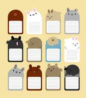 note and memo of rabbit character vector