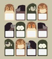 note and memo of porcupine character vector