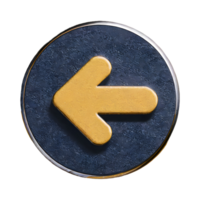 AI generated Enter Arrow Key Icon symbol 3d isolated on transparent background png