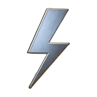 AI generated Power Bolt icon Symbol 3d isolated on transparent background png