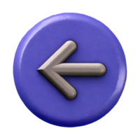 AI generated Enter Arrow Key Icon symbol 3d isolated on transparent background png