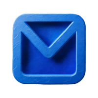 AI generated Mail Accept icon symbol 3d isolated on transparent background png