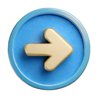 AI generated Enter Arrow Key Icon symbol 3d isolated on transparent background png