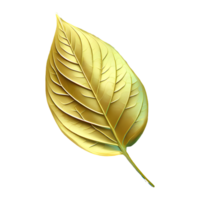 AI generated Leaf Icon symbol 3d isolated on transparent background png