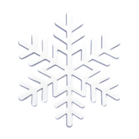 AI generated Snowflake Icon symbol 3d isolated on transparent background png
