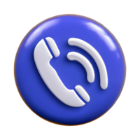 AI generated Contacts App Web Icon symbol 3d isolated on transparent background png