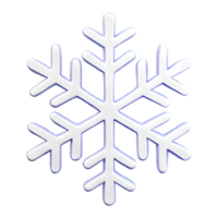 AI generated Snowflake Icon symbol 3d isolated on transparent background png