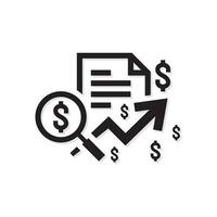 Business management growth statistics icons in black and white vector