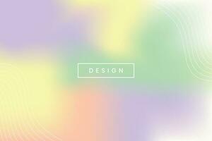 Multi-colored gradient pastel colors and lines. Abstract background vector