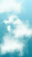 Blue sky with clouds vertical background video animation