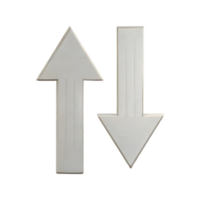 AI generated Two Down Directional Arrows icon Symbol isolated on transparent background png