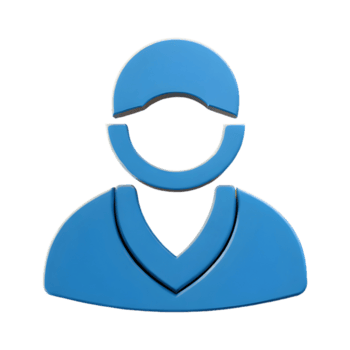 AI generated Find User Web icon symbol 3d isolated on transparent background png