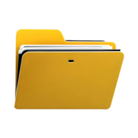 AI generated Computer Folder Icon isolated on transparent background png