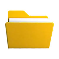 AI generated Computer Folder Icon isolated on transparent background png