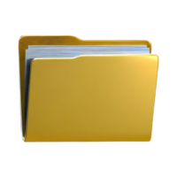 AI generated Computer Folder Icon isolated on transparent background png